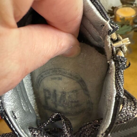 P448 SKATE HIGH TOP LEOPARD PRINT TEXTILE / LEATHER SNEAKERS SIZE 38 IN BLACK - Picture 10 of 10